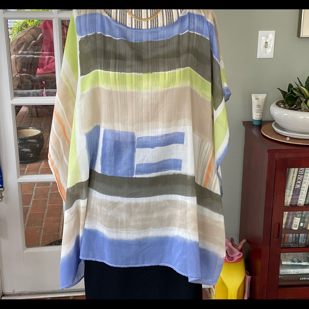 CHICOs Sheer Summer Overblouse.